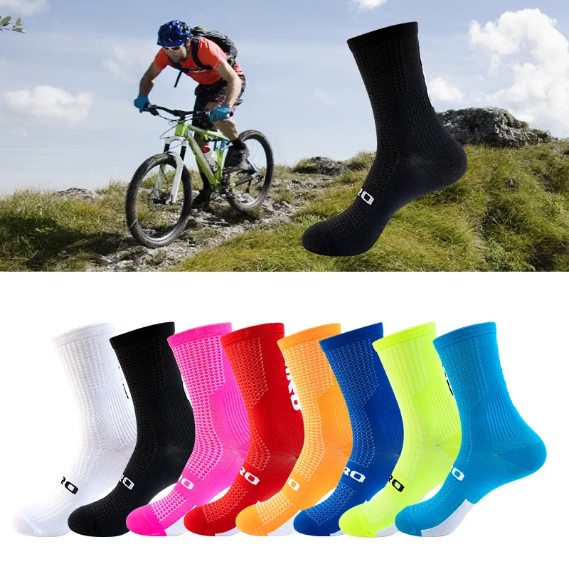 Free sample high quality gym custom logo tube sock thick compression sports basketball elite cycling socks men