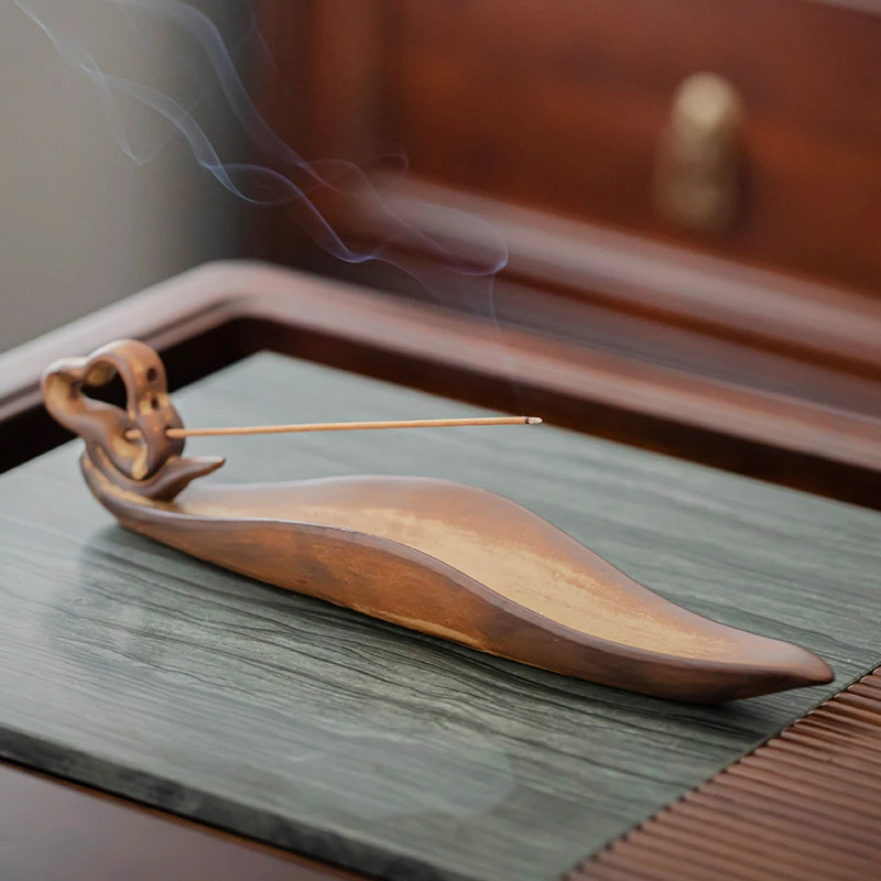 Ceramics Incense Sticks Holder Home Decor Crafts Ornaments Incense Sticks Burner Interior Meditation Room Incense Burner Stand