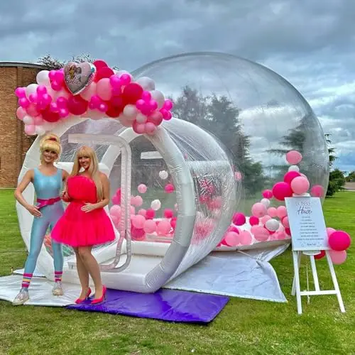 Customized Inflatable Pink Bubble House Inflatable Clear Balloon Dome Tent PVC Party Birthday Bubble Tent