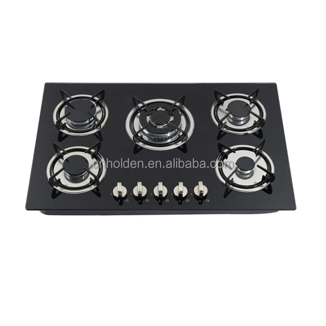 Factory Good Price 5 Burner Glass Built in Gas Stove