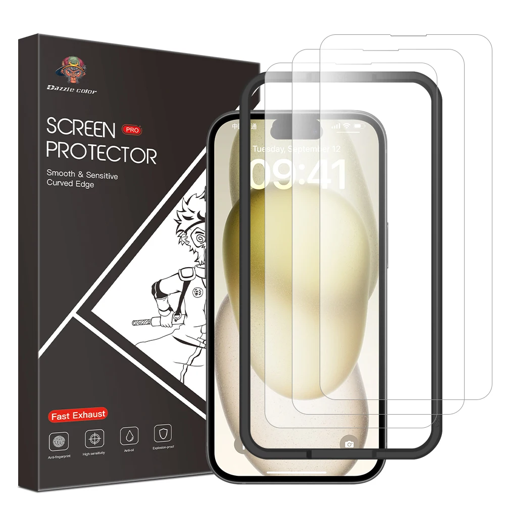 3 Pack Anti-Scratch Screen Protector Film For Iphone 12 13 14 15 Plus For Samsung S22 Ultra Tempered Glass Screen Protector