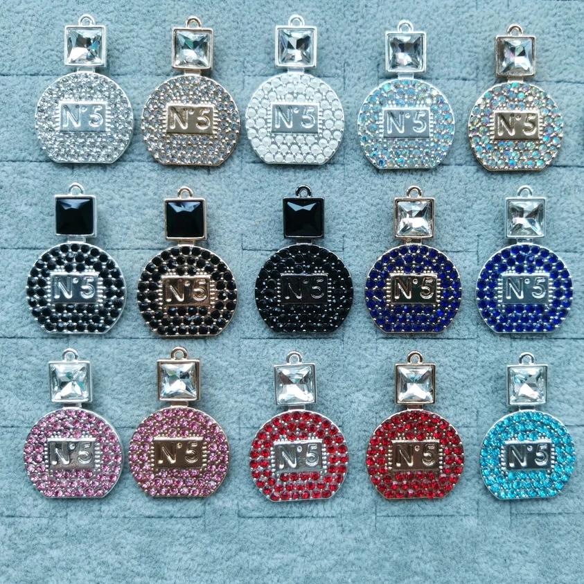 New designers jewelry fashion rhinestone perfume bottle charms  pendant bracelet accessory
