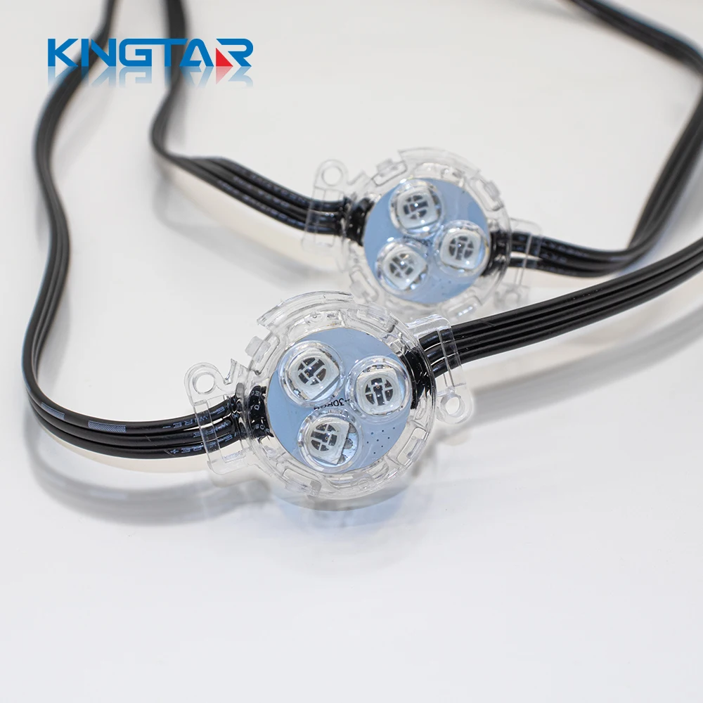 Decorative Christmas Lights DC12V 30mm Waterproof RGB Led Pixel Eaves Lighting With Clear Cover