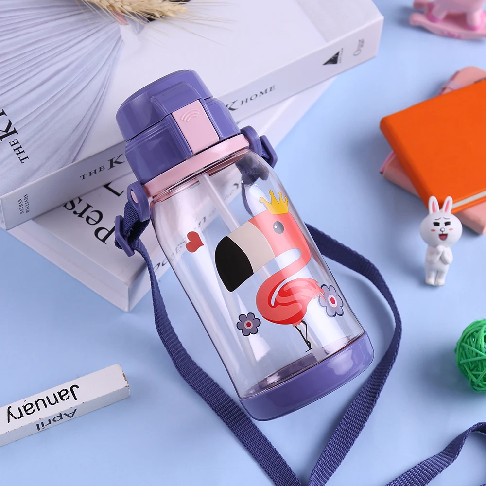 Baby Bottle Eco Friendly Plastic Cheap Wholesale Cute Drink Water BPA Free Animal Pattern NO Handle Fast Flow 2-4 Years Everyday