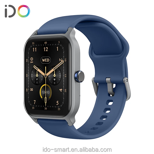 Fashion smart watch blood oxygen fitness sleep tracker heart rate BT calling features compatible iOS Android Men Women