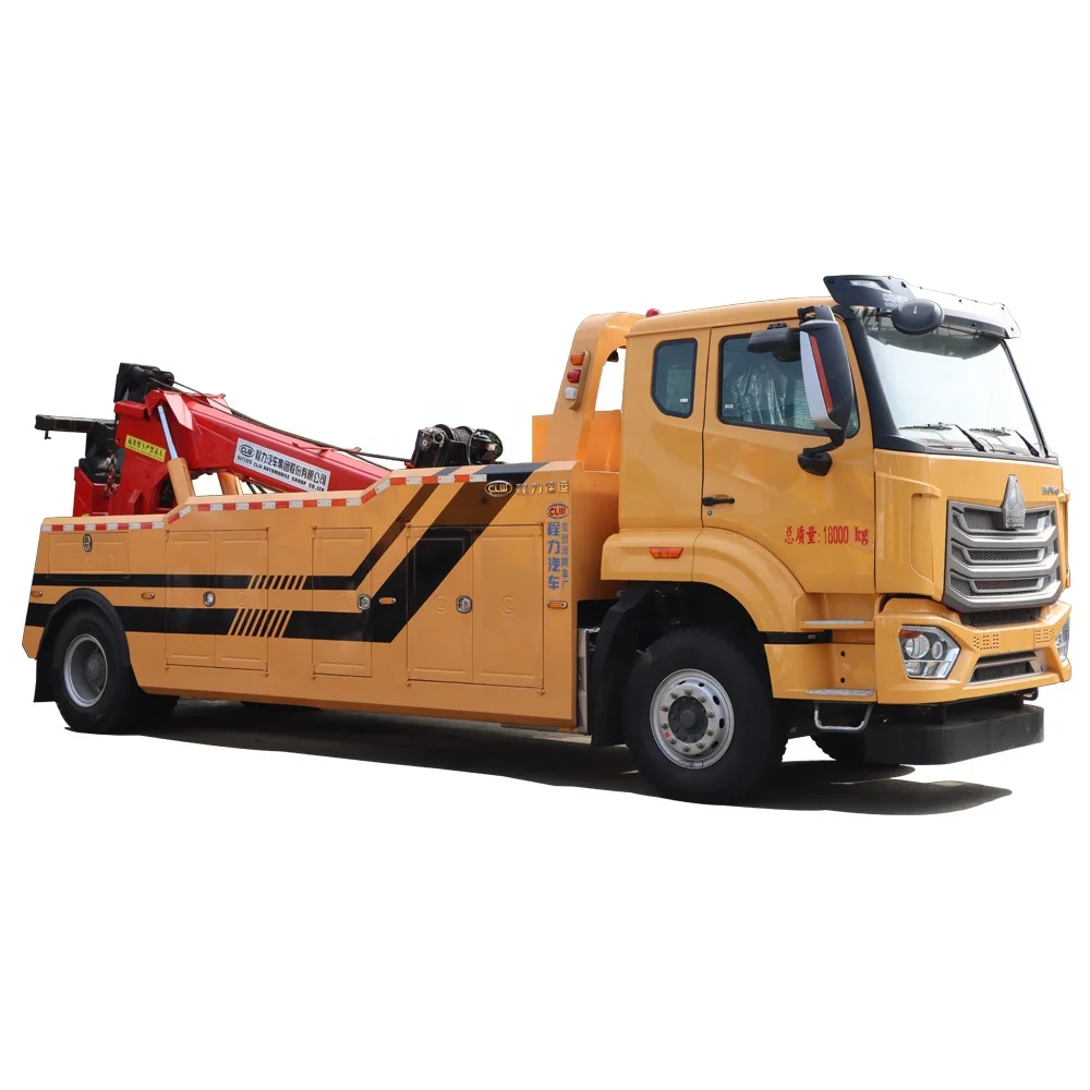 Sinotruck 13 ton wrecker towing truck with 13 ton 16 ton lift arm