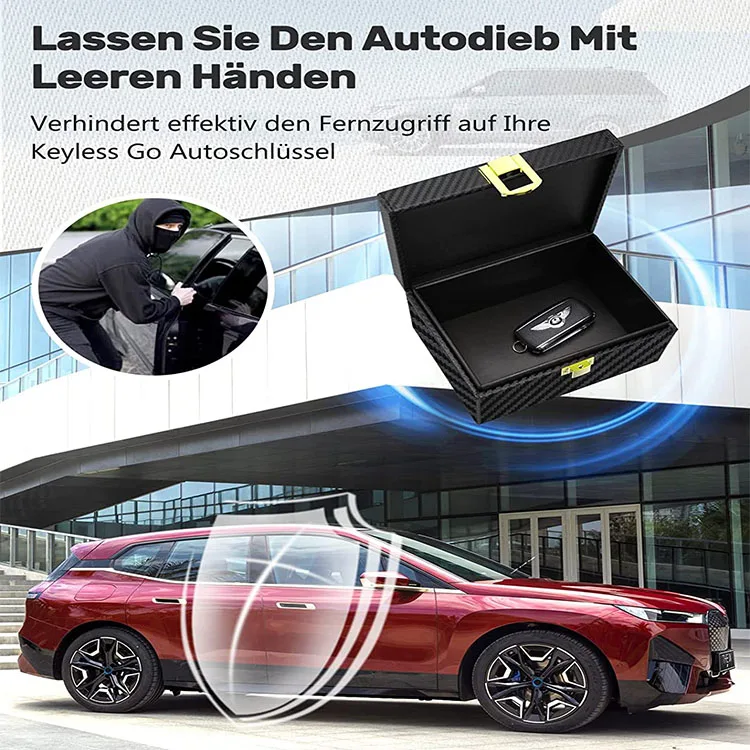 QQgift manufacturer custom Keyless go Protection Card Box Set Faraday Box with Faraday Pouch (2 Pack) Safety for Keyless Access