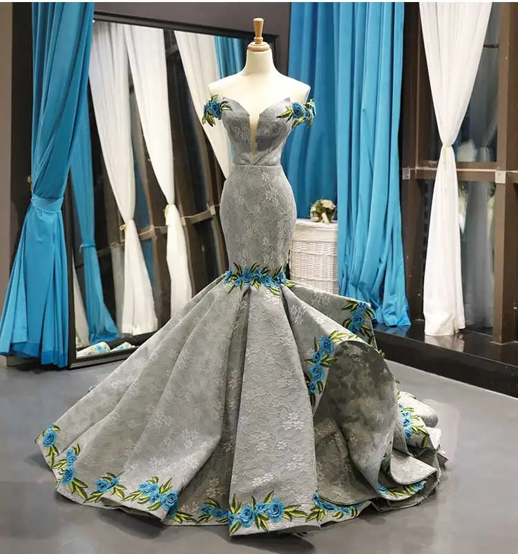 Jancember RSM66737 real cheap peach applique trumpet mermaid fashionable party evening dress