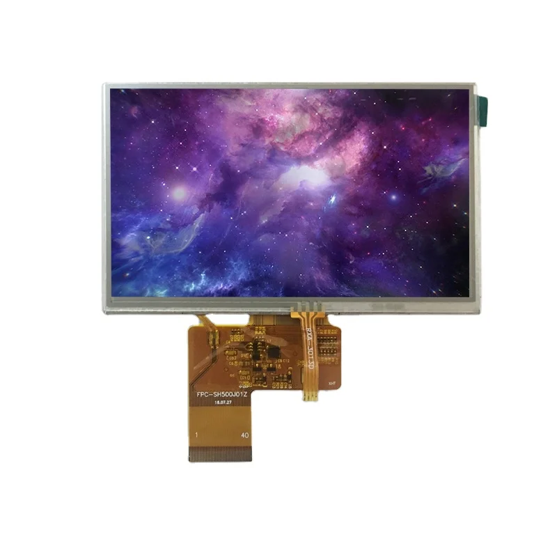 5 inch lcd panel 800*480 TN color TFT LCD display touch panel with RTP