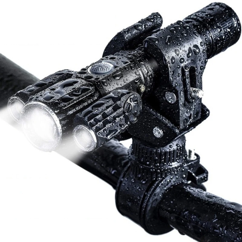 
Bicycle Headlight USB Rechargeable Bike Light 500 Lumen Tri-Head LED Lamp 4 Lighting Modes Flashlight Cycling Handlebar Light Bicycle Headlight USB Rechargeable Bike Light 500 Lumen Tri-Head LED Lamp 4 Lighting Modes Flashlight Cycling Handlebar Light