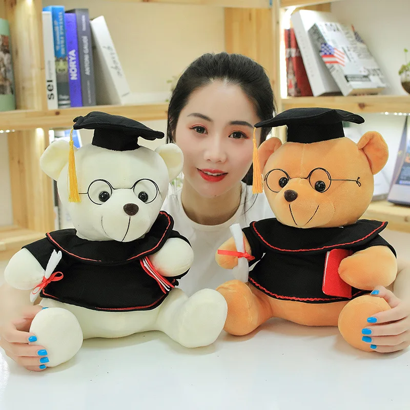 Cute Dr. Graduation Bear Plush Toy Stuffed Soft Kawaii Teddy Bear Animals Dolls Gifts for Kids Girls Dropshipping Unisex 10 Pcs