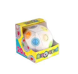 Moyu Magic Rainbaw Ball cube with 20 holes colored plastic ball 3D puzzle game for kids