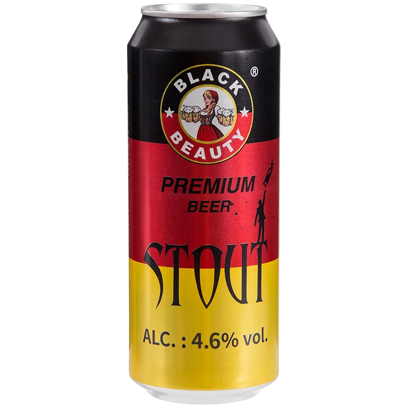 Wholesale High Discount Alcoholic Beverage Craft Dark Malt Beer Extra Strong German Stout Black Beer in Cans