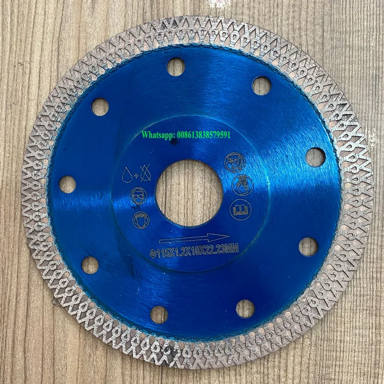High end quality tiling tool 4-1/2inch 115mm Ultra thin turbo mesh tile diamond saw blade