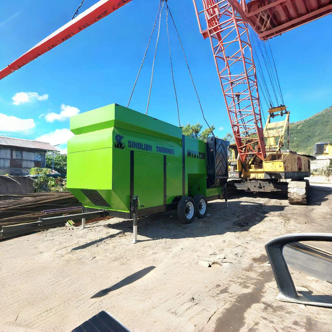 Customized upon arrival Mobile trommel ling machine compost rotary screen equipment stone Drum screen sand screening machine