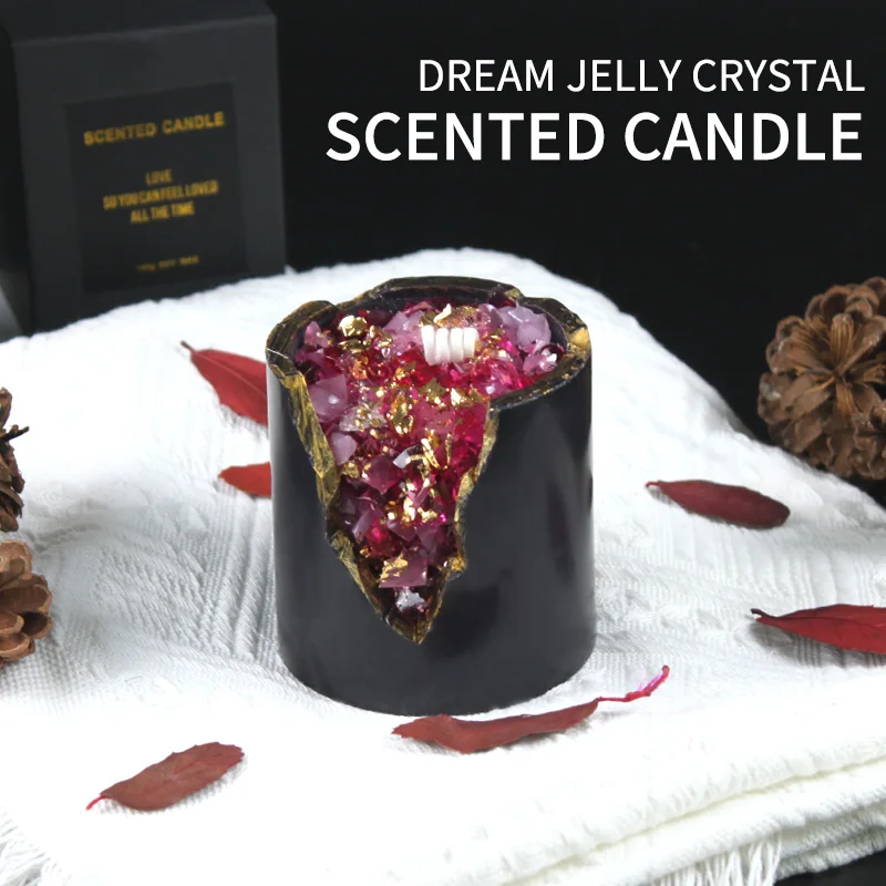 Crystal ore decorative candle Mass customization of popular mineral candles, scented candles