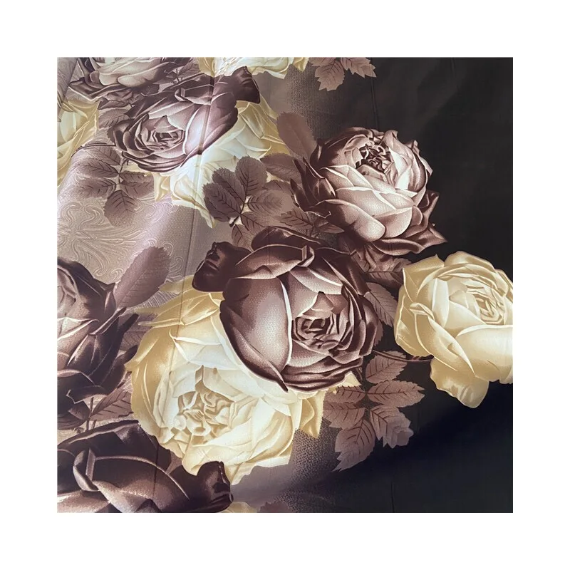changxing hongxin big flowers 100%  Polyester fabric for bedsheet fabric and home textile