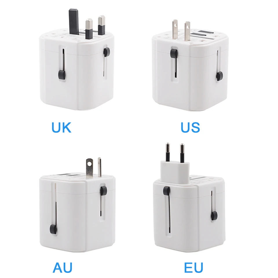 Worldplug Bulk Buy EU UK AU AUS US Wall Socket Universal Charger Adaptor USB Plug Global Travel Adapter