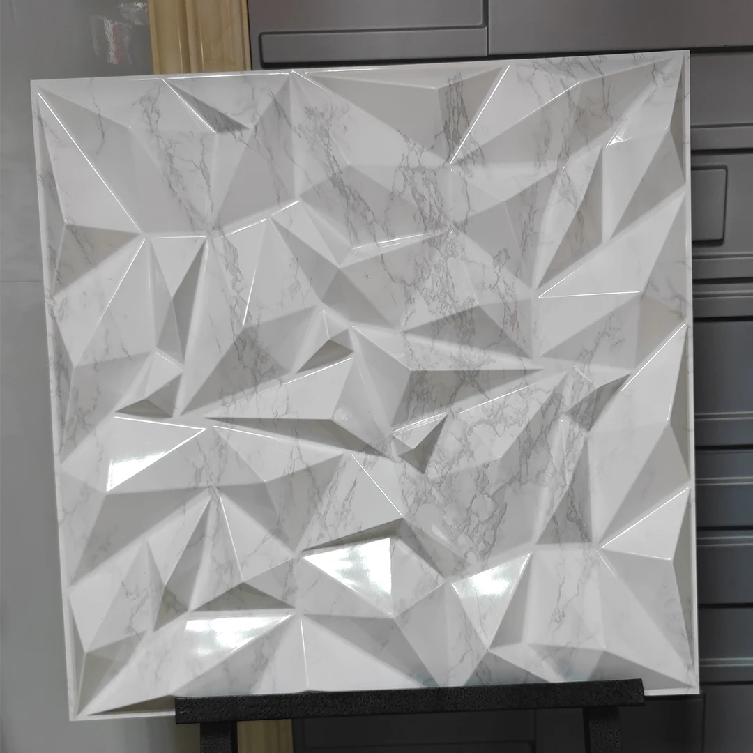 Matt Black diamend shape eco-friendly easy to install 3d pvc wall panel wall sticker paperFor wall decoration