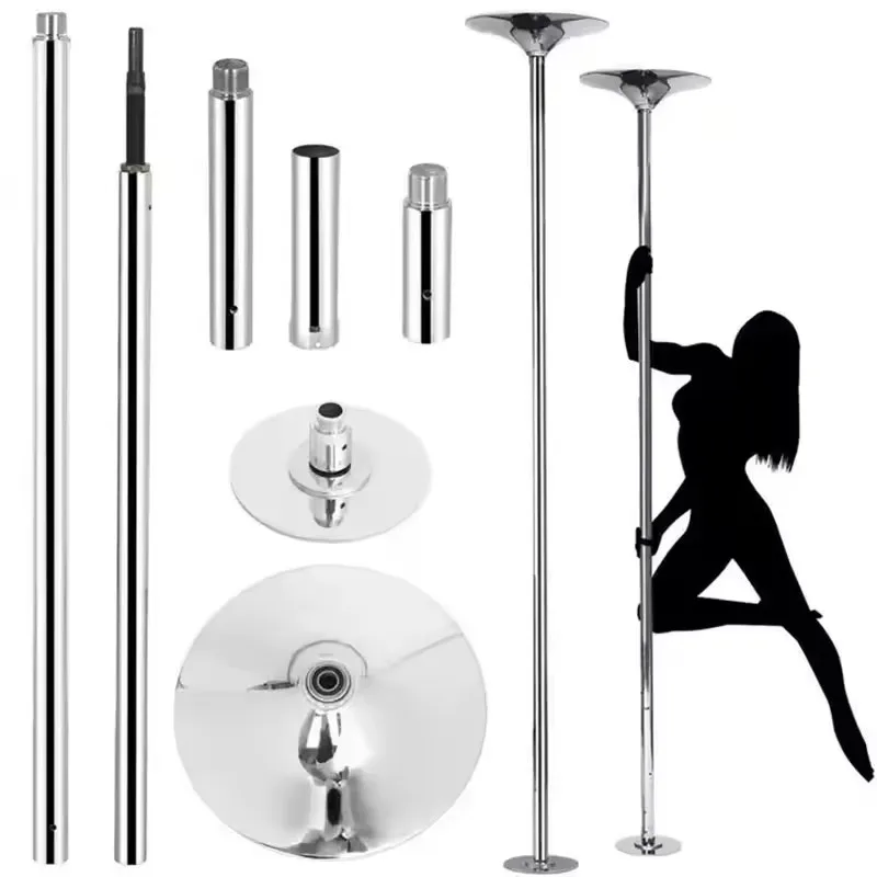 Home Exercise Club Gym Fitness Bar Removable Stripper Dancing Pole,Portable Adjustable Height Spinning Dance Stripping Pole.