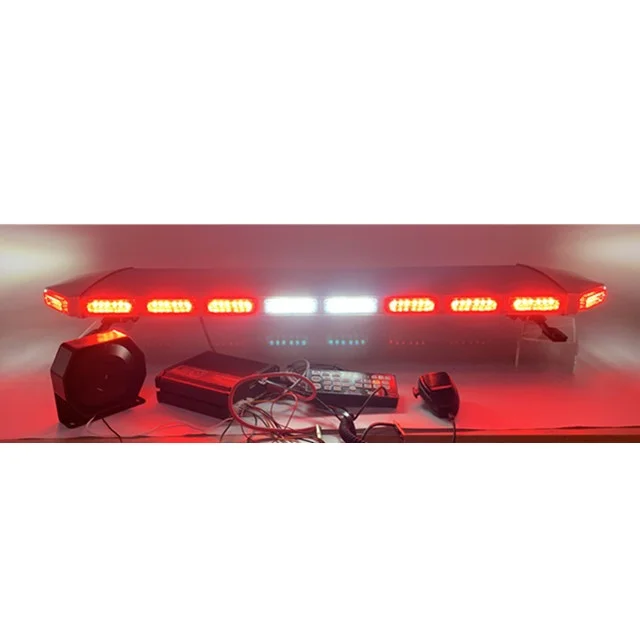 48inch high brightness red white emergency vehicle strobe lights car roof top led light bars for ambulance tow truck