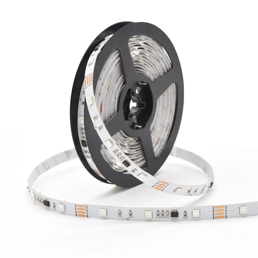 Заводская цена smd505050rgb передающая Светодиодная лента серии DC12V 24 В пикселей RGB Dream Color