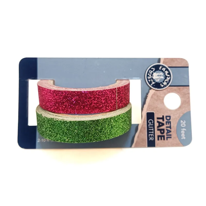 Free sample Self adhesive coated glitter Washi tape Glitter tape for DIY crafts Decoration Scrapbook Aesthetic