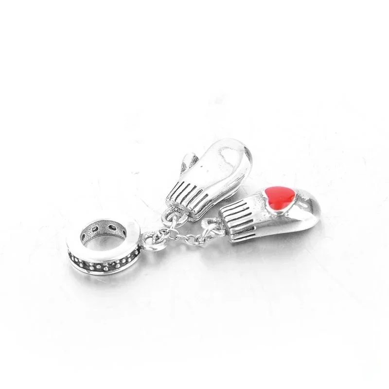 925 Sterling Silver Enamel Glove Charms Fits European Beads Glove Charms DIY Bracelet Jewelry Gifts for Women Men Child