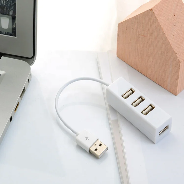 Mini Splitter USB 2.0 HUB Adapter Extender  4 Ports for PC Laptop Macbook  High Speed U Disk Reader