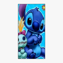 Hot Sale Stitch Anime Beach Towel Microfiber Double Sided Fleece Bath Towel Microfiber Beach Towel