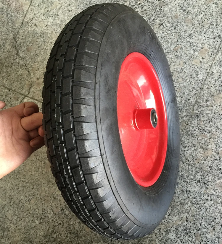 Factory direct supply 4.00-8 lug pattern Multiple patterns wheelbarrow wheel with metal rim