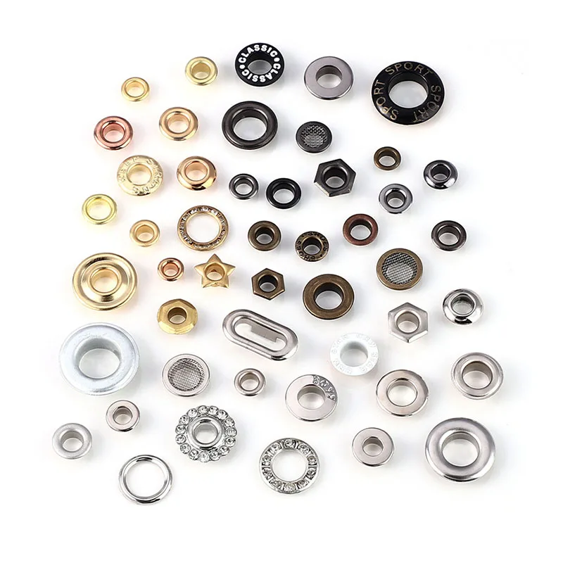 Fancy Fashion Round Brass Fastener Mesh Eyelet Grommets Custom Brass Rustproof Air Hole 22mm Mesh Eyelet