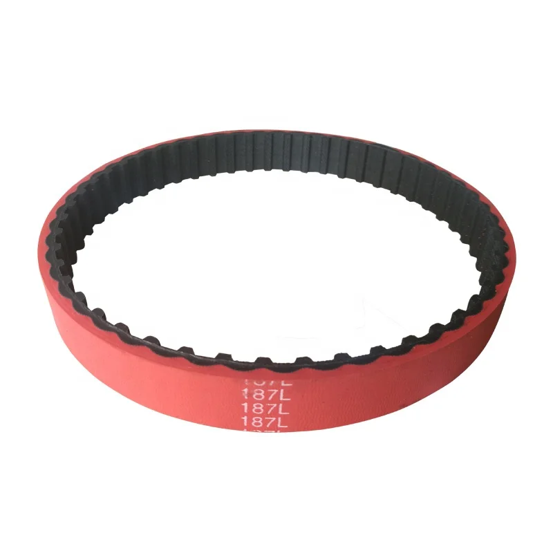 Model 187L Rubber round timing belt add red glue