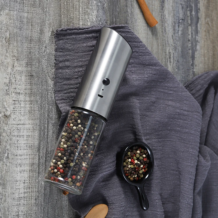 2021 Новое поступление Amazon Лидер продаж USB электрическая перезаряжаемая соль и перец электрическая шлифовальная машина со стеклянной бутылкой