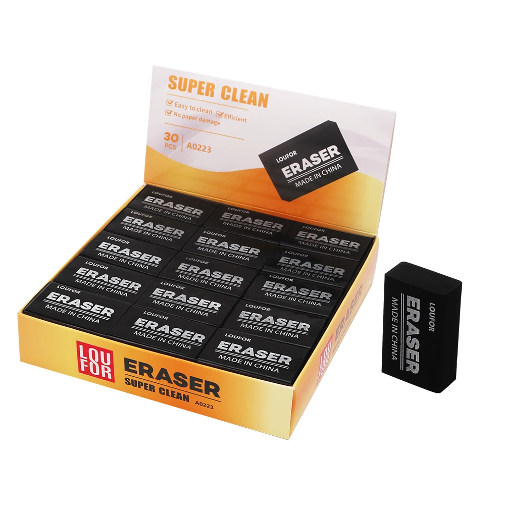 2B Cool Soft Erasers For Kids Rubber Toy Black Stationery School Office Supplies Creative Eraser