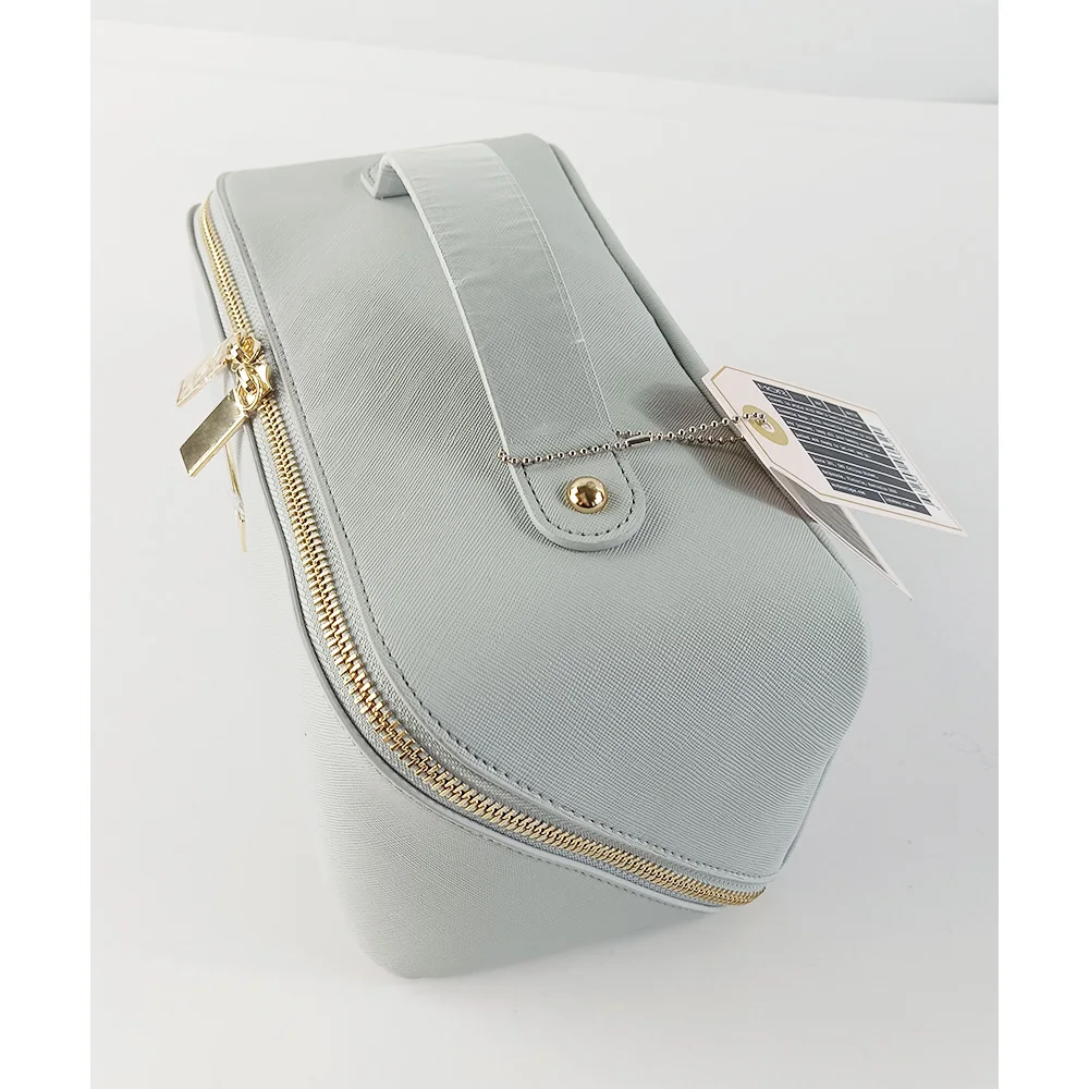 Hot  Luxury New Design Korean Style Large Capacity pu Leather Travel Cosmetic Case Printed Logo Storage  Travel Toiletry Bag