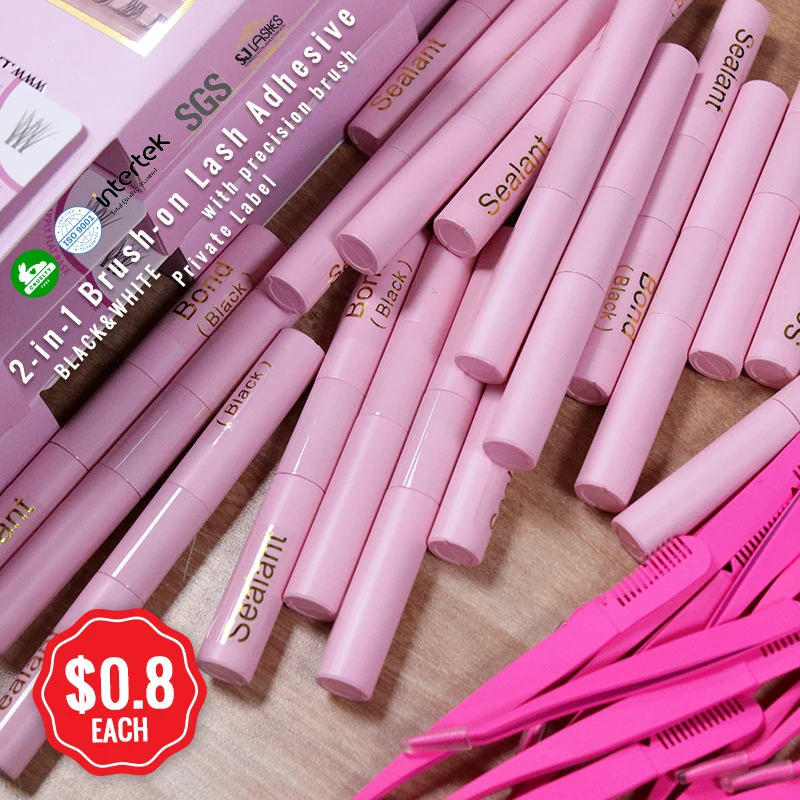 Lash Glue pegamento para pestanas Customized Pr jivate Label Vegan 5ml 7ml Waterproof False Eyelash Glue Latex Free Eyelash Glue