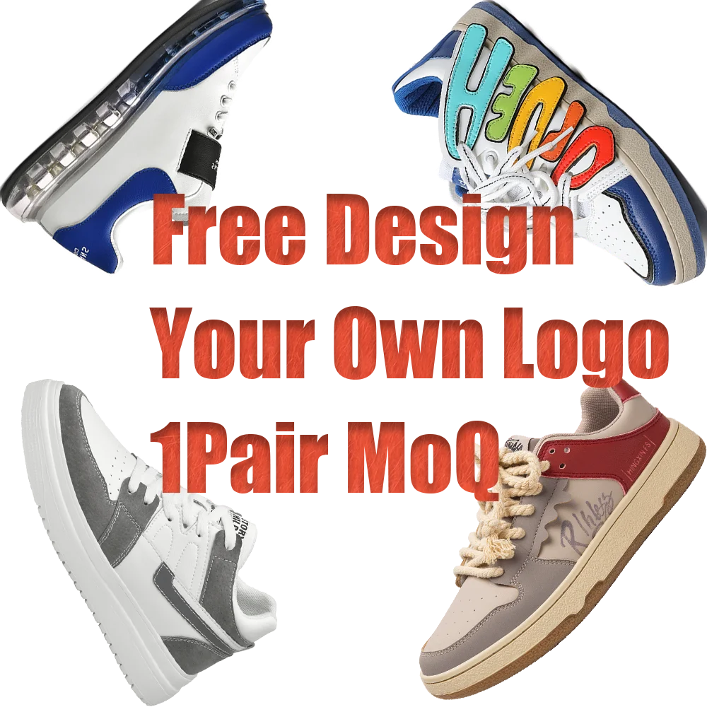 Custom Factory Skateboard Trainers Snikes White Fashion Sport Snickers Basketball Sneakers Shoes For Men