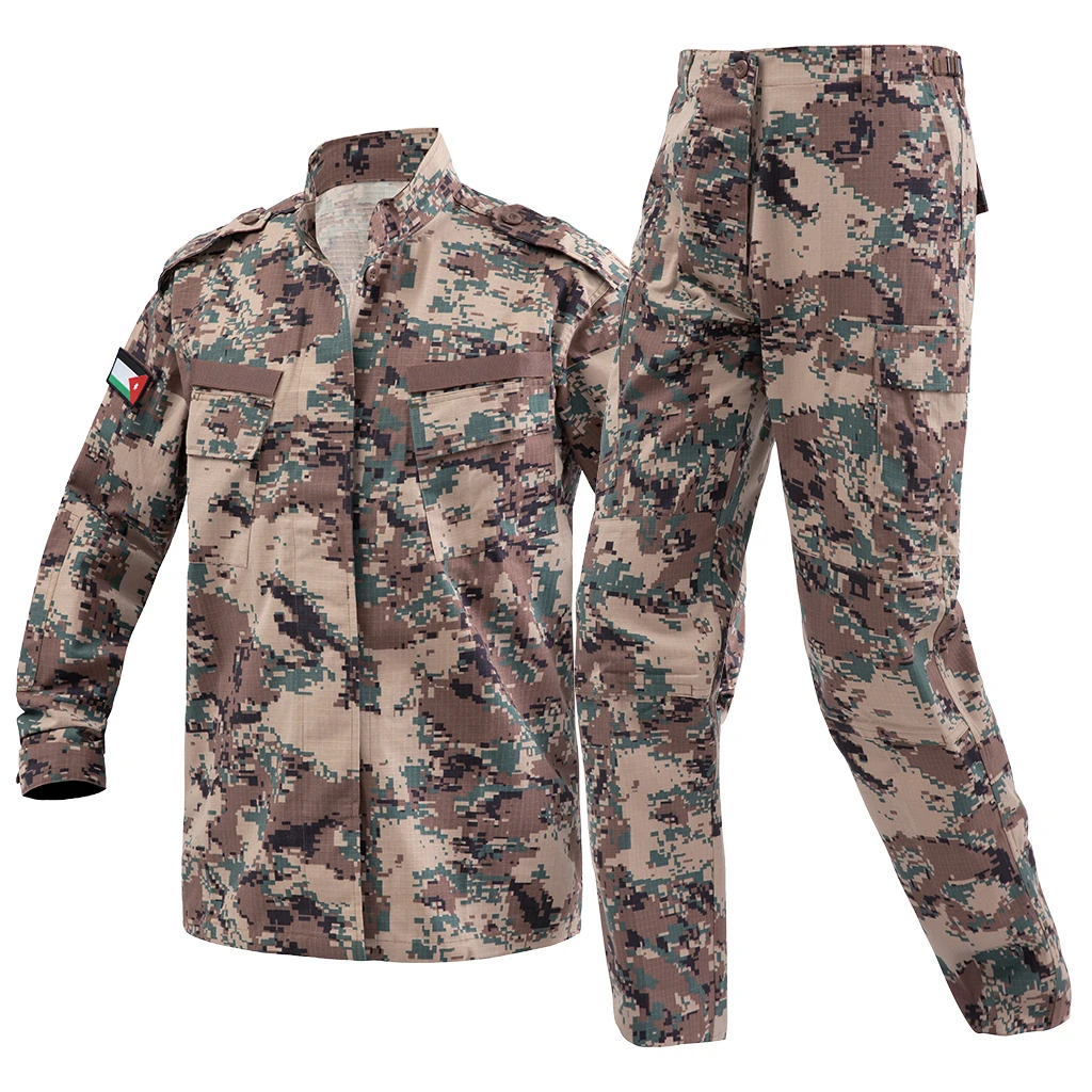 Outdoor Tactical Uniform in Desert Digital Camo Custom Made for Jordan Security Durable Jacket and Pants for Harsh Conditions