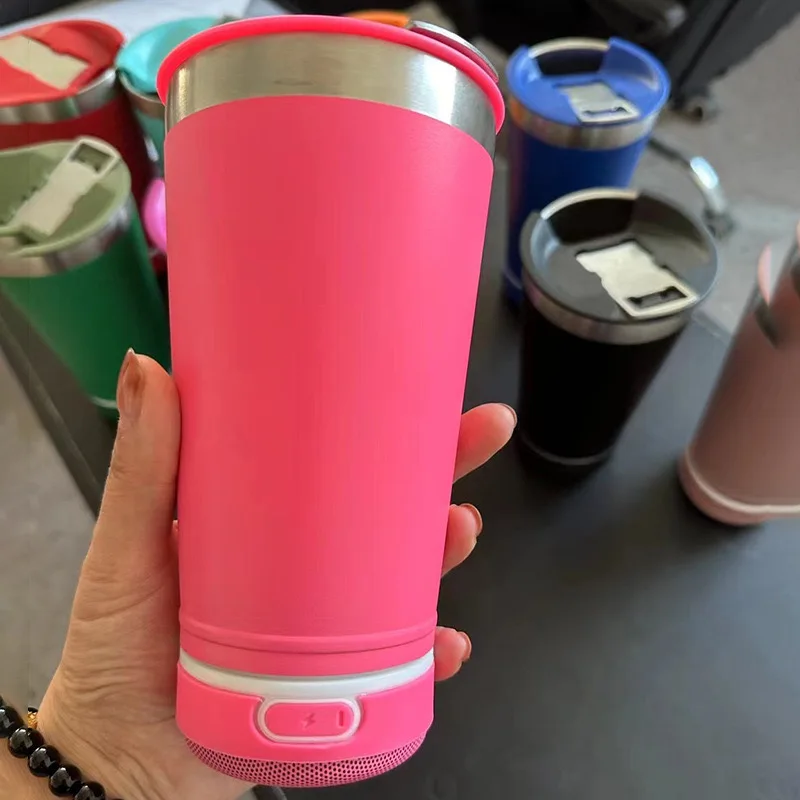 Usb Charging wireless Cup Intelligent vacuum Tumbler Waterproof Cup Stainless Steel Audio Insulation Cup