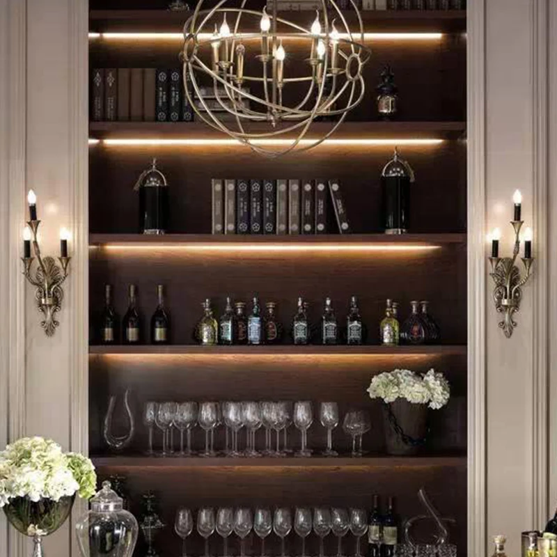 Hot selling extruded LED profile embedded LED strip lamp cabinet under 3 color temperature Cabinet LED light