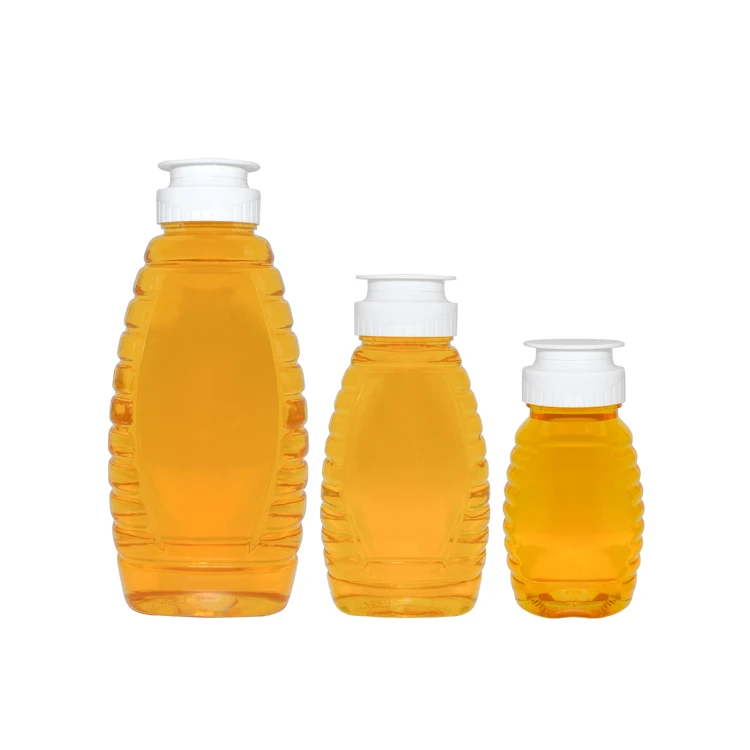 115ml 220ml 345ml Plastic honey bottle with cap Flip top cap honey bottle plastic bottle with caps
