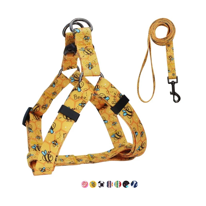034 Adjustable Heavy Duty No Pull Halter Harnesses Leash for Large, Medium, Small Breed Dogs.