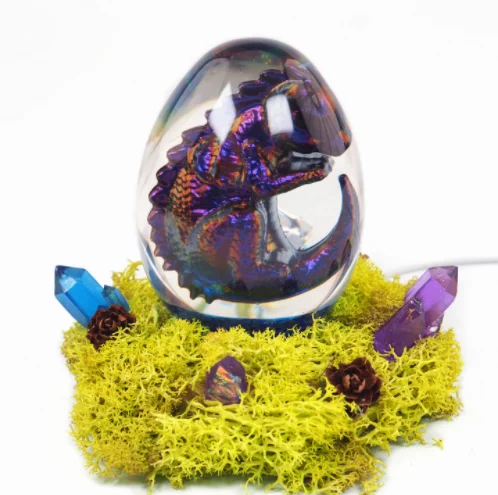 Crystal drop glue egg shape dragon egg one star ball night lamp mirror dragon  silicone mold