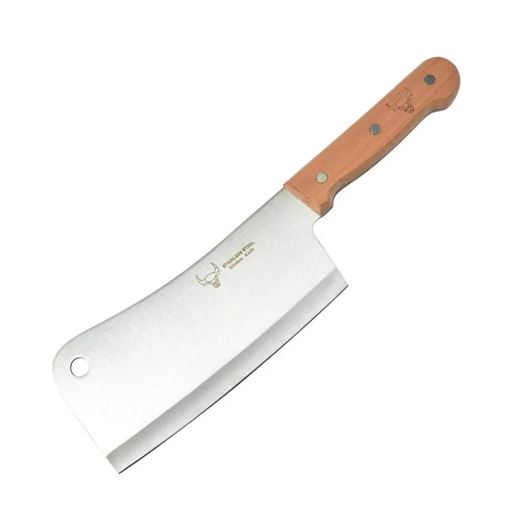 Hot Selling 8 Inch 9 Inch 10 Inch Professional Heavy Duty Chinese Meat Cleaver Knife With Wood Handle For Kitchen