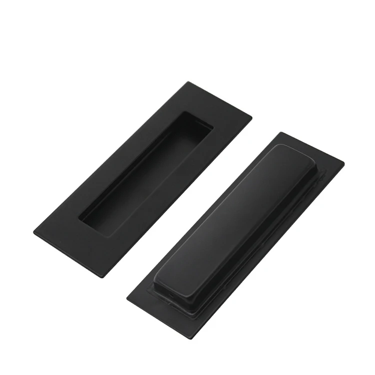 Customized Flush Door Pull Handle Factory Plastic Handle Groove Black ABS Recessed Plastic Pull