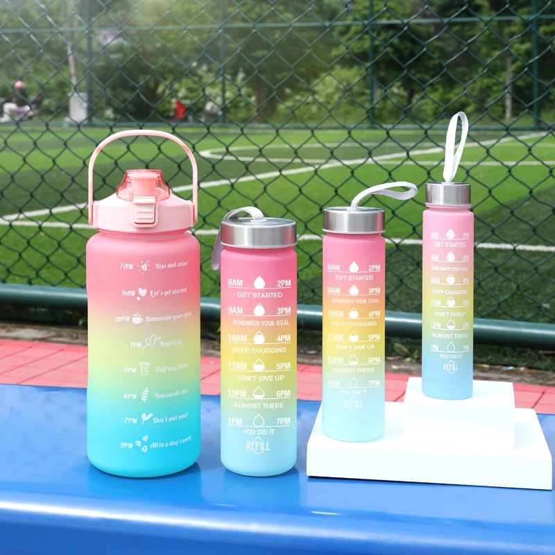 2 .2Liters Water Bottle Motivational Drinking Bottle Sports Water Bottle With Time Marker