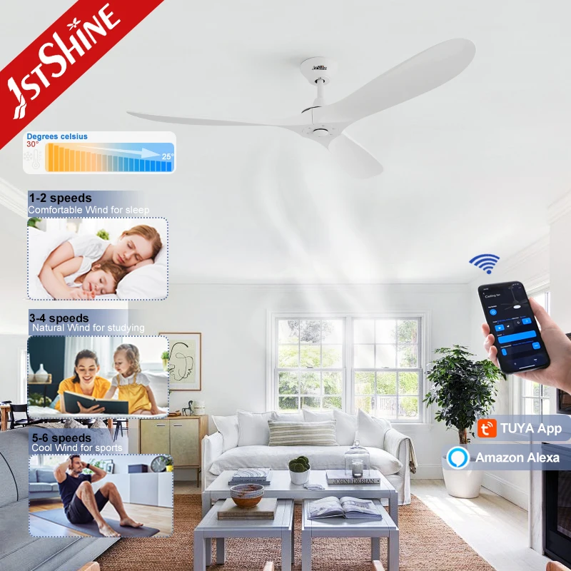 1stshine white wooden ceiling fan ventilador de techo rf remote for fan remote control ceiling fan