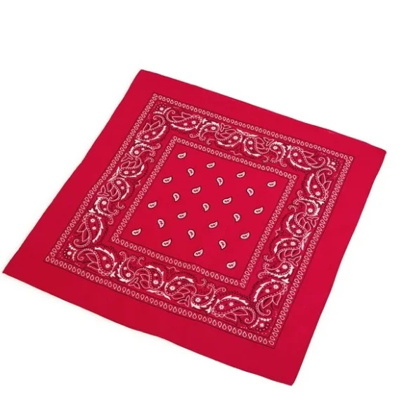 Wholesale promotion multifunction colourful custom 100% cotton square fabric factory  printed headwear classic paisley bandana