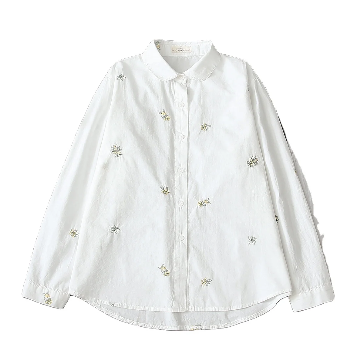 
Spring Casual Blouse Lady Shirt With Embroidery 